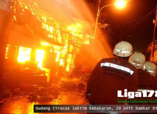 Gudang Ciracas Jaktim Kebakaran, 20 Unit Damkar Dikerahkan