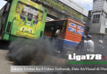 Jakarta Urutan Ke-3 Udara Terburuk, Data AirVisual di Dunia