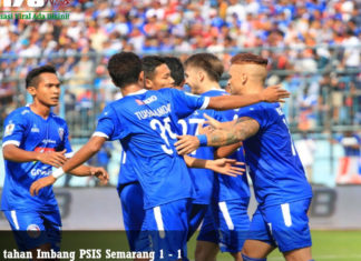 Arema di tahan Imbang PSIS Semarang 1 – 1