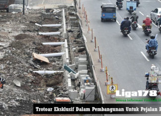 Trotoar Eksklusif Dalam Pembangunan Untuk Pejalan Kaki