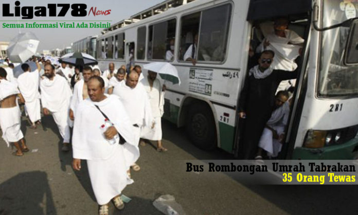 kecelakan, bus rombongan Umrah, Madinah, Liga178 News