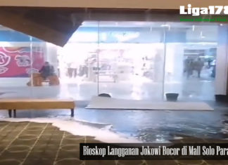 Bioskop Langganan Jokowi Bocor di Mall Solo Paragon banjir, Joko Widodo, Solo Paragon Mall, Solo, Liga178 News