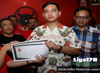 Gibran Daftar Pikada Solo Lewat PDIP Pilkada 2020, Gibran, PDIP, Pilkada Solo, Liga178 News