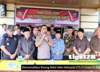 Memusnahkan Barang Bukti Sabu Sebanyak 273,72 Gram Di Rebus Memusnahkan Barang Bukti Sabu Sebanyak 273,72 Gram Di Rebus