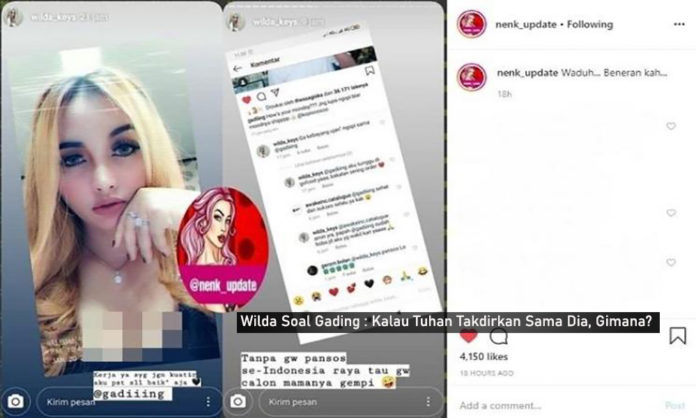 Wilda Soal Gading : Kalau Tuhan Takdirkan Sama Dia, Gimana?