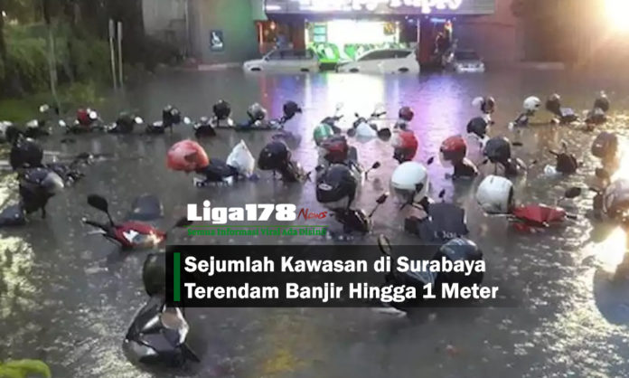 Surbaya, banjir, hujan deras, Liga178 News