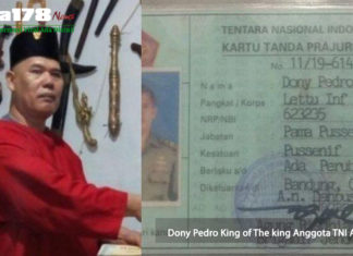 Dony Pedro King of The king Anggota TNI Aktif King Of The King, TNI, Dony Pedro, Kerjaan King, Penipuan , Liga178 News