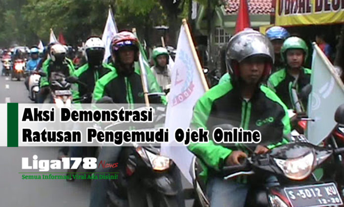 ojek online, pengemudi ojek, aksi demo, Liga178 News