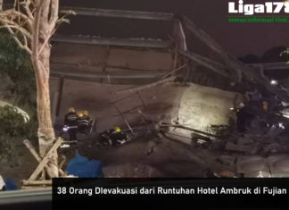 38 Orang DIevakuasi dari Runtuhan Hotel Ambruk di Fujian China Virus Corona, Hotel Xinjia, Berita Xinhua, Liga178 News