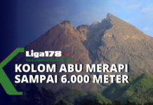 Gunung Merapi Erupsi, Kolom Abu Ketinggian Hingga 6.000 Meter Gunung Merapi, Yogyakarta, Erupsi, Liga178 News