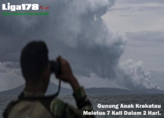 Gunung Anak Krakatau Meletus 7 Kali dalam 2 Hari.