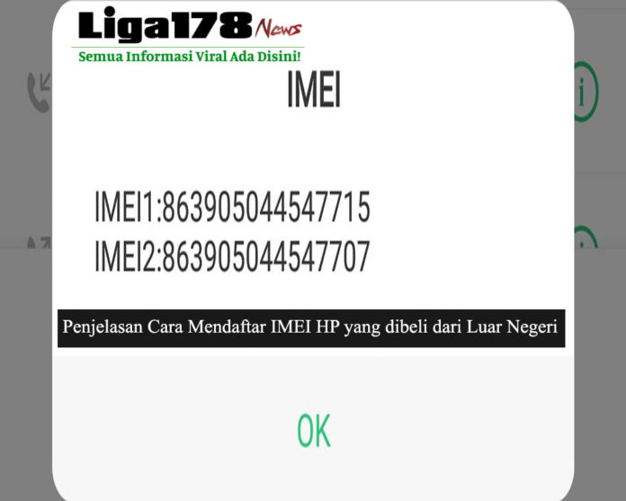 Penjelasan Cara Mendaftar IMEI HP yang dibeli dari Luar Negeri