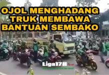 Viral Ratusan Ojol Tutup Jalan, Hentikan Truk Pembawa Sembako ojek online (ojol), penutupan jalan, kepolisian, Liga178 News
